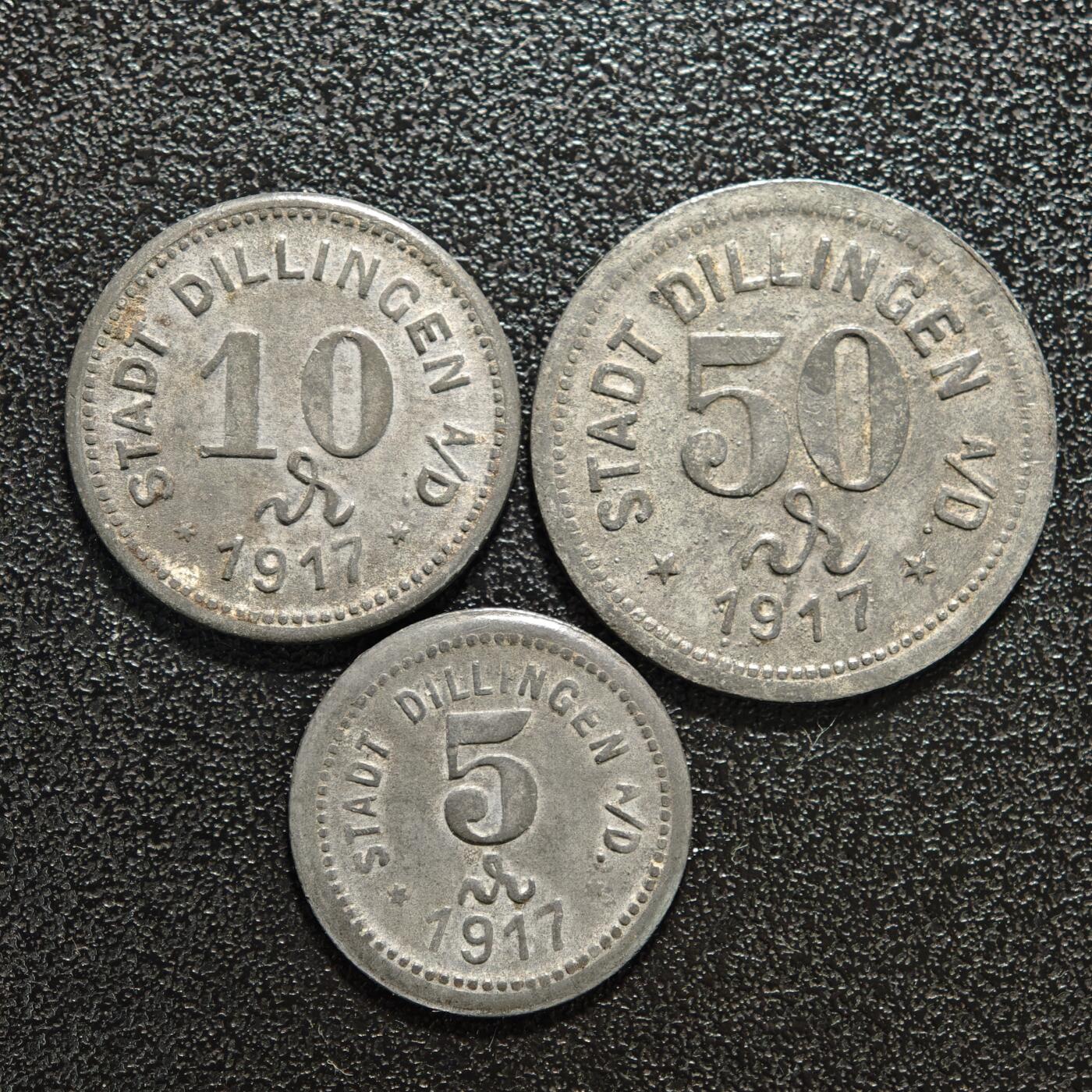 【德藏】世界币章拍卖第152期（拍品征集中~欢迎藏友联系） 3枚一组 德国德紧时期铁币 铁币保存不易