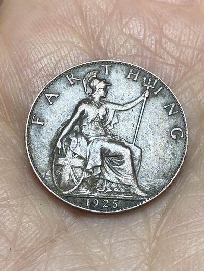 2025年第一百二十四场(总第一百五十场）外国好品散币(免佣金) - 英国🇬🇧1925年1法新(乔治五世第二版，关门年)