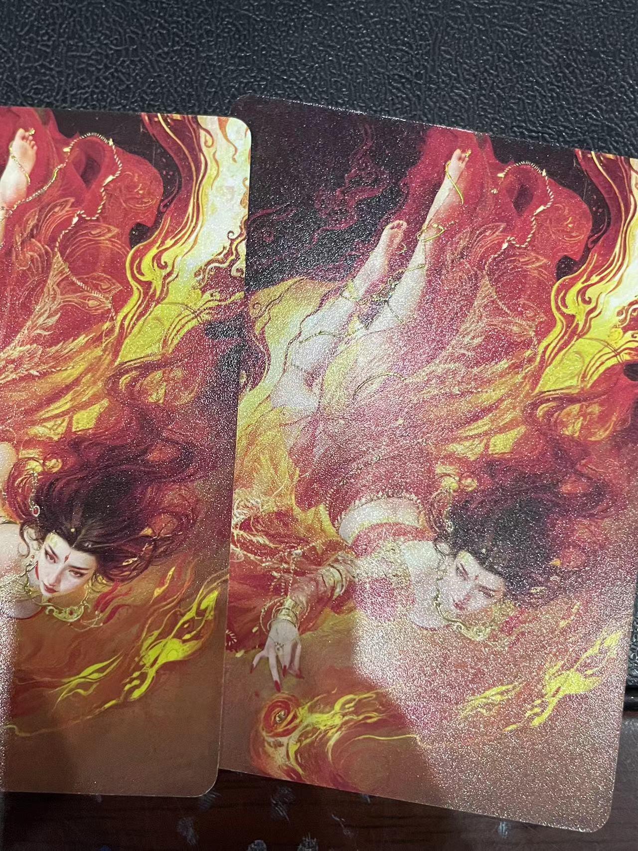 寸草不生拍卖会 第十三期 （ 持续收拍中） 燎原卡牌 ST-Brush 老师 刷子老师作品 幻彩双服饰 -火灵仙子