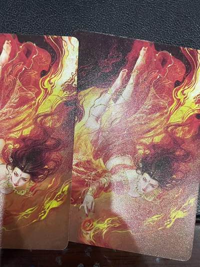 寸草不生拍卖会 第十三期 （ 持续收拍中） - 燎原卡牌 ST-Brush 老师 刷子老师作品 幻彩双服饰 -火灵仙子