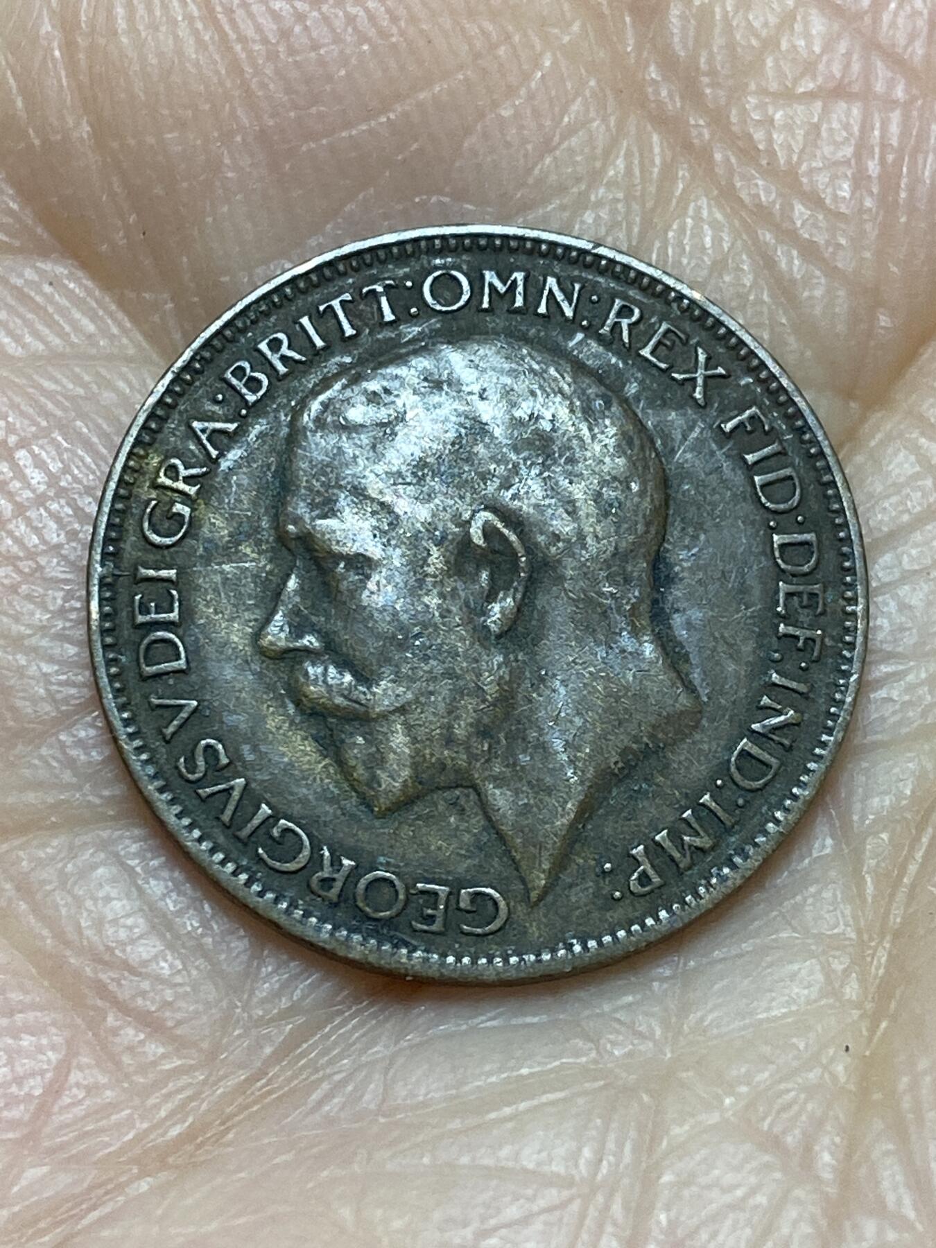 2025年第一百二十四场(总第一百五十场）外国好品散币(免佣金) 英国🇬🇧1921年1法新(乔治五世第二版)