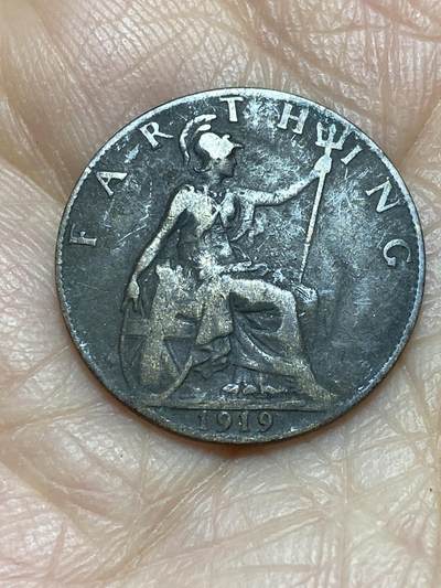 2025年第一百二十四场(总第一百五十场）外国好品散币(免佣金) - 英国🇬🇧1919年1法新(乔治五世第二版)