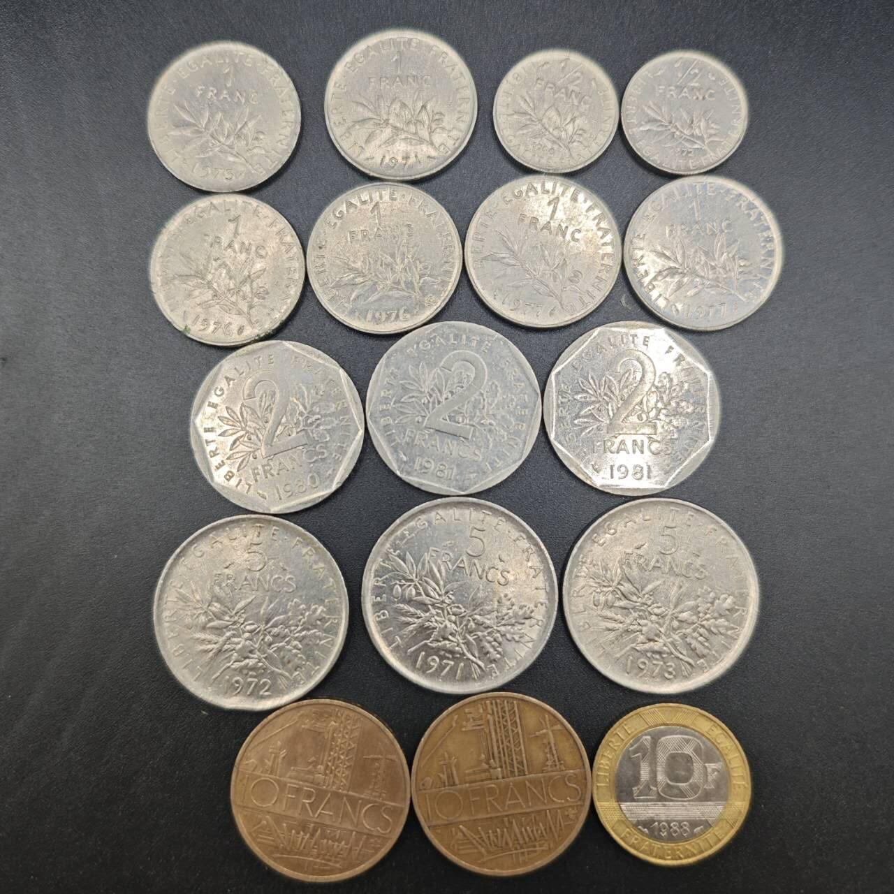 【淘币小摊】实时拍第七百九十拍   散币场   满百包邮可预留二周 每周一统一发货   法国17枚