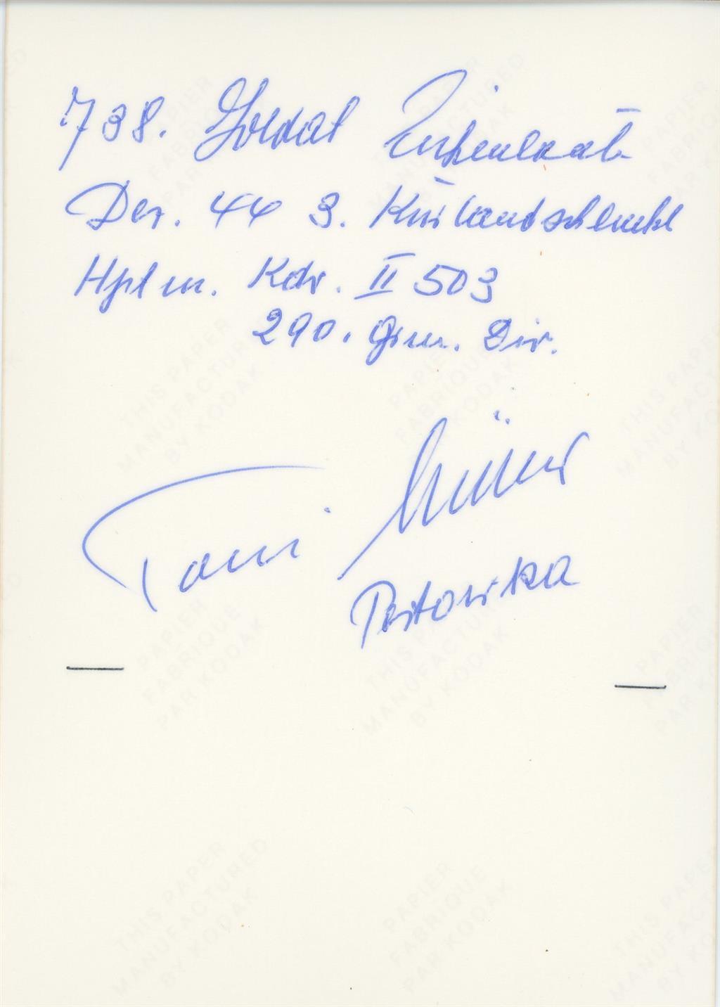 小驴勋章奖章收藏11月8日周六晚6点拍卖（珍爱和平，收藏战争，铭记历史，勿忘国耻，忠党爱国。有偿代拍，送拍规则在简介最后，参拍须阅读规则后再参拍，关系到运费包装发货时效真假辨别等关键信息，拍卖时不再发原图，看大图店主微信码在最后拍品里） 738号橡叶饰获得者Anton Müller战后正反双亲签