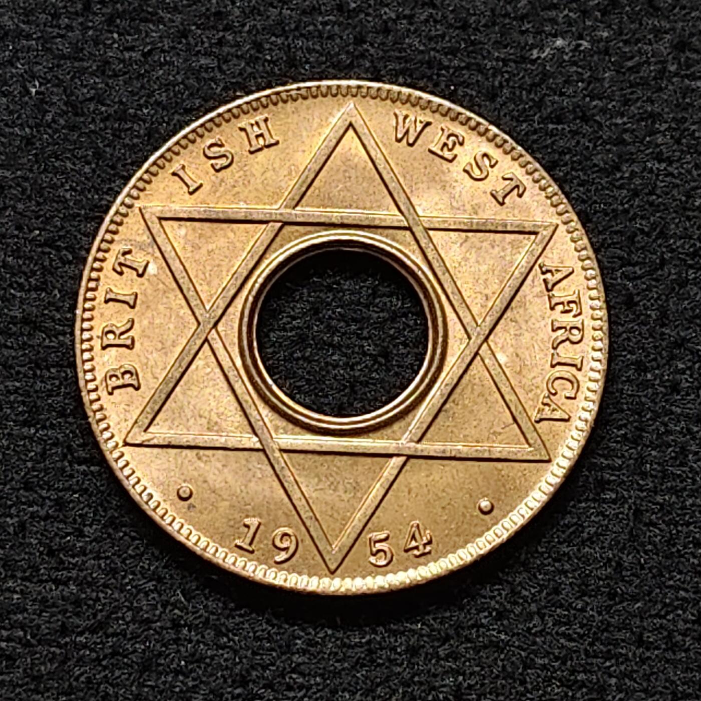 【全场包邮】纯粹捡漏拍474场（免费代拍第11场） 英属西非1954年女王1/10便士