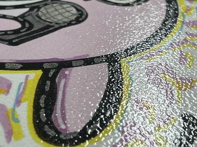 零元拍：歪歪 OWSON 系列作品装饰肌理画《宝可梦～胖丁》，相框尺寸35/35CM。因展品出展，镜框可能有轻微划痕，介意勿拍