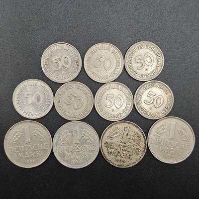 【淘币小摊】实时拍第七百九十拍   散币场   满百包邮可预留二周 每周一统一发货   - 德国11枚