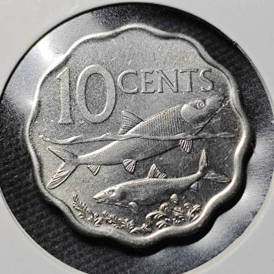 KK钱币收藏小铺  第365场  2月预留时间 周末发货 -  巴哈马10分