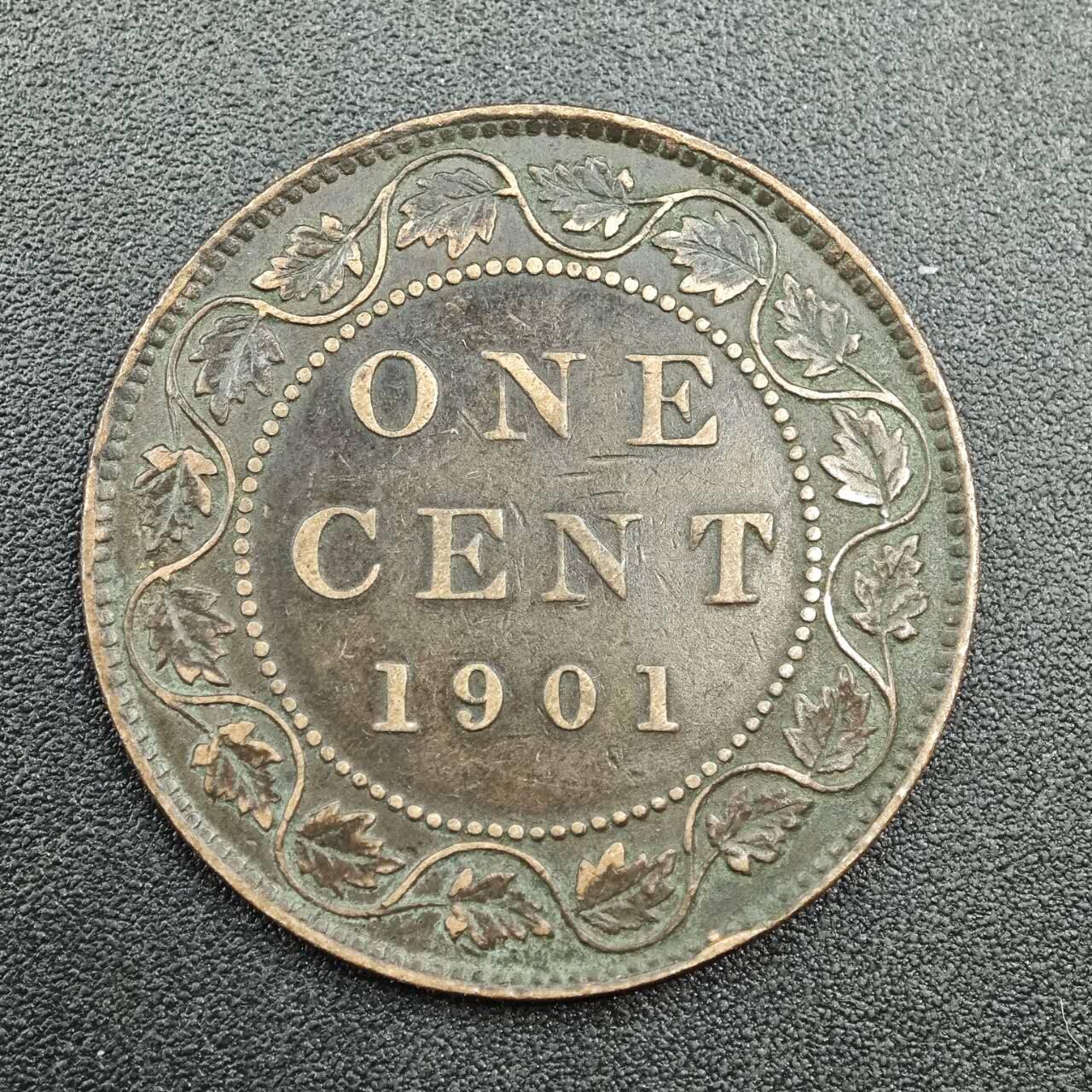 【淘币小摊】实时拍第七百九十拍   散币场   满百包邮可预留二周 每周一统一发货   加拿大1901年维多利亚一分铜币