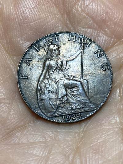 2025年第一百二十四场(总第一百五十场）外国好品散币(免佣金) - 英国🇬🇧1924年1法新(乔治五世第二版)