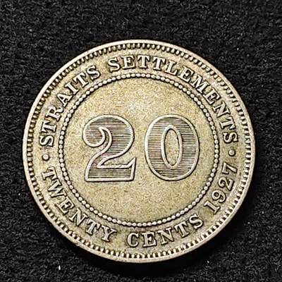 【全场包邮】纯粹捡漏拍474场（免费代拍第11场） - 英属海峡1927年乔治五世20分银币