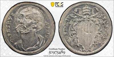 万国钱币拍卖第054期 - PCGS MS64 1749年梵蒂冈教皇国本笃十四世1格罗索银币 小中见大的顶级打制 收藏级 PC唯一冠军