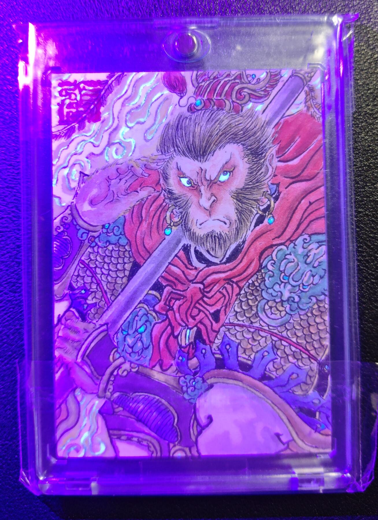 天玑星卡拍第136期《11.10周一截拍》持续收拍收评中 满赠卡需备注 【手绘卡】张先军 齐天大圣 手绘卡