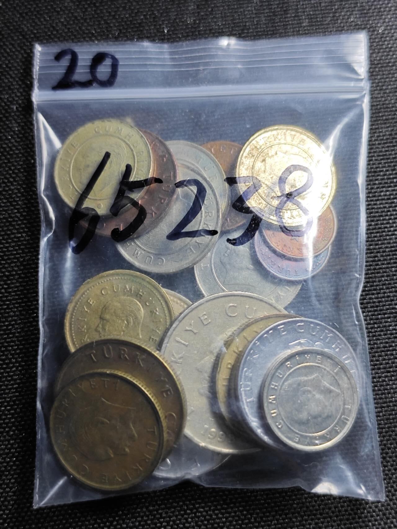 KK钱币收藏小铺  第365场  2月预留时间 周末发货  土耳其一组20枚