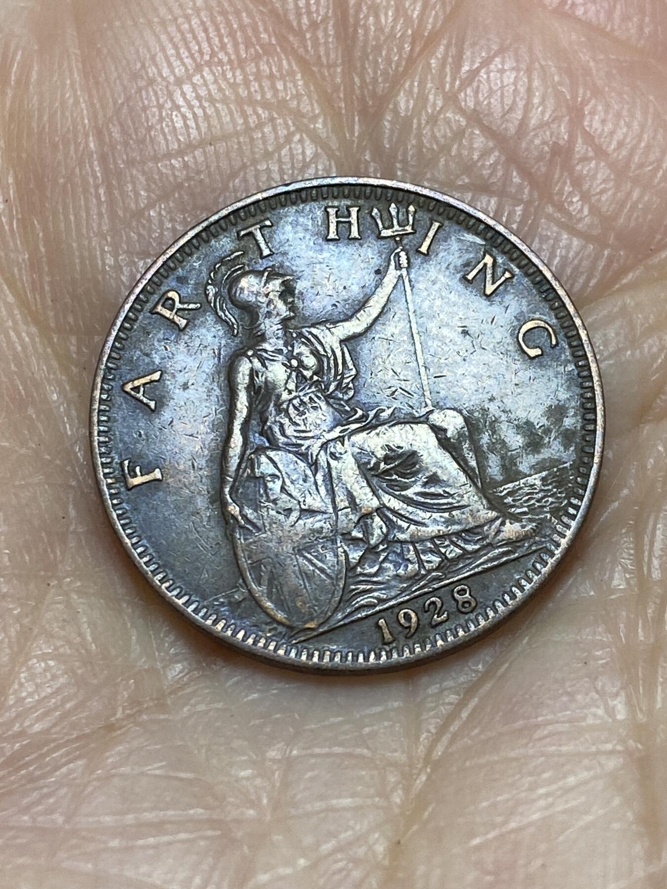 2025年第一百二十四场(总第一百五十场）外国好品散币(免佣金) 英国🇬🇧1928年1法新(乔治五世第三版)