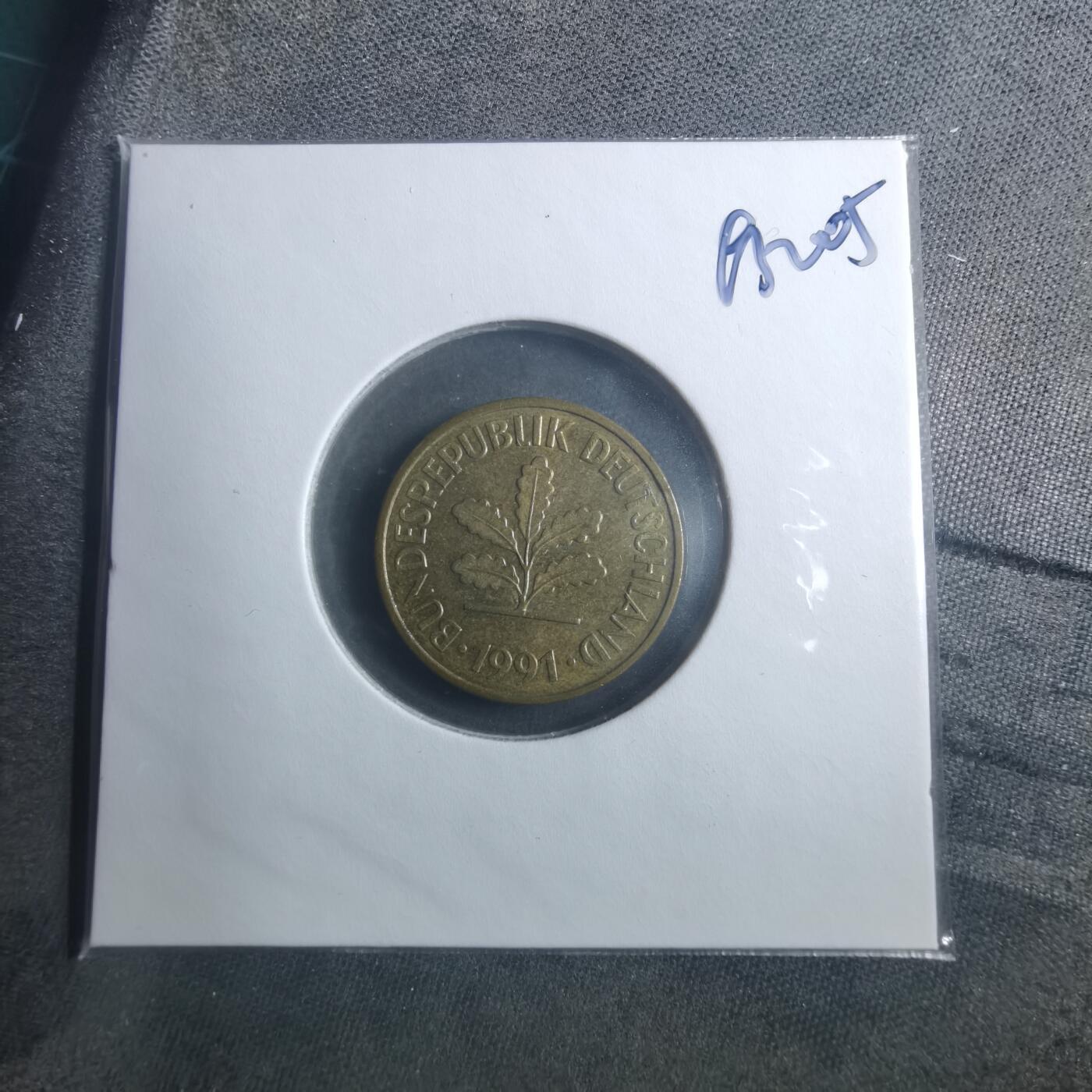 沼泽如烟--第893场 德国1991年5芬尼