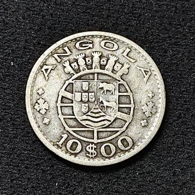 【全场包邮】纯粹捡漏拍474场（免费代拍第11场） - 葡属安哥拉1952年10埃斯库多银币