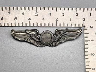 小驴勋章奖章收藏11月8日周六晚6点拍卖（珍爱和平，收藏战争，铭记历史，勿忘国耻，忠党爱国。有偿代拍，送拍规则在简介最后，参拍须阅读规则后再参拍，关系到运费包装发货时效真假辨别等关键信息，拍卖时不再发原图，看大图店主微信码在最后拍品里） - 美国陆军航空兵空中观察员技能章，2英寸，二战时期横针版，梅耶厂