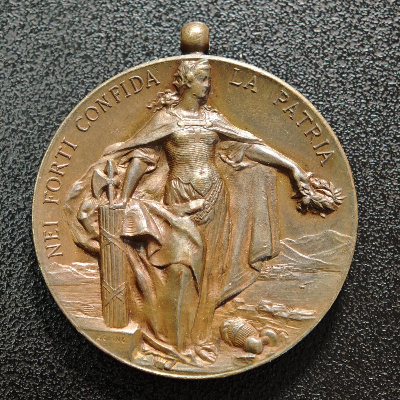 【德藏】世界币章拍卖第152期（拍品征集中~欢迎藏友联系） 1894年 瑞士卢加诺联邦体操节高浮雕纪念铜章 设计细腻 浮雕感极强 直径约：35.2mm；重约：23.4g