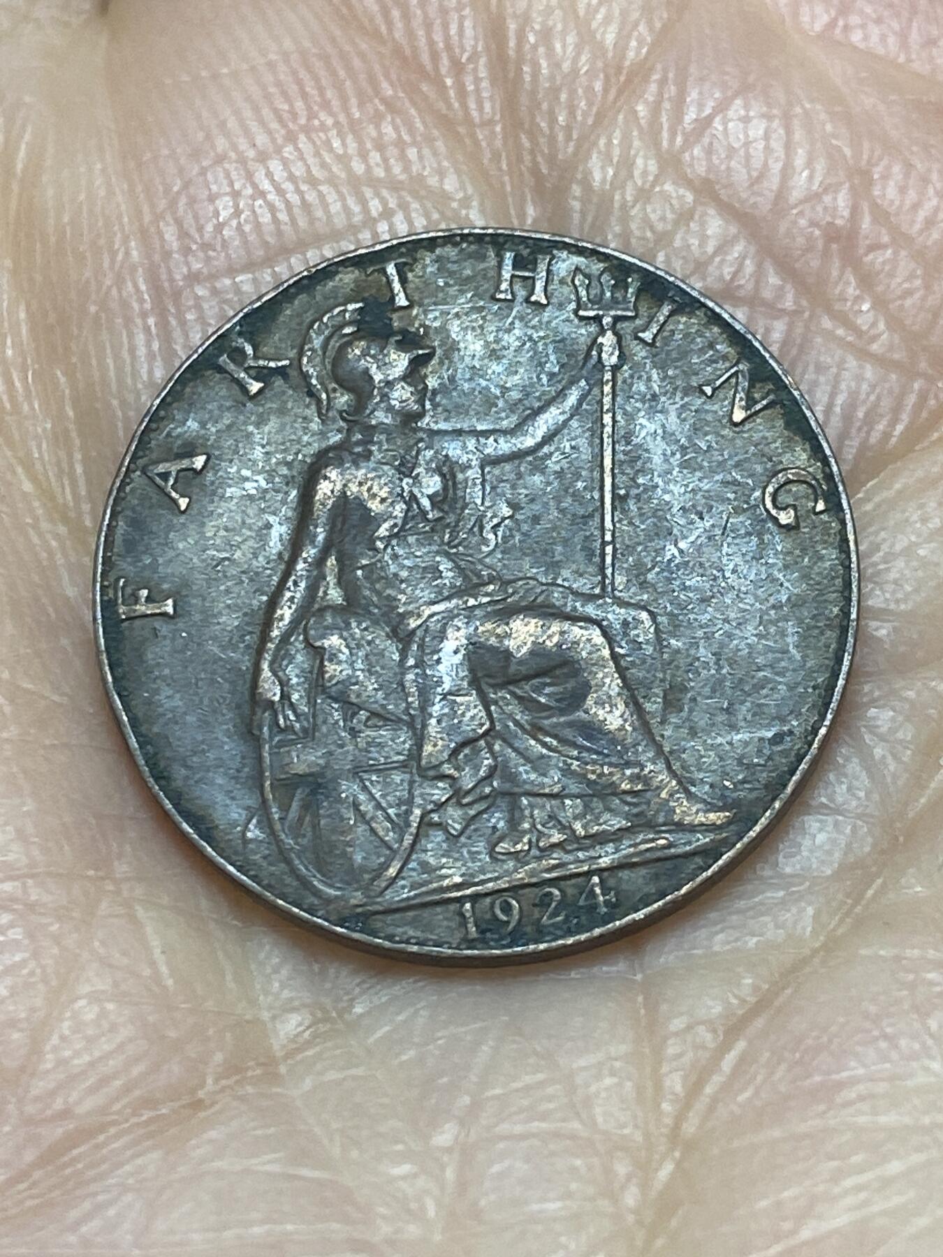 2025年第一百二十四场(总第一百五十场）外国好品散币(免佣金) 英国🇬🇧1924年1法新(乔治五世第二版)