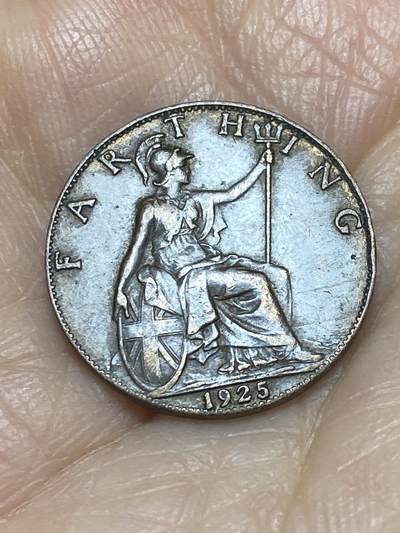 2025年第一百二十四场(总第一百五十场）外国好品散币(免佣金) - 英国🇬🇧1925年1法新(乔治五世第二版，关门年)