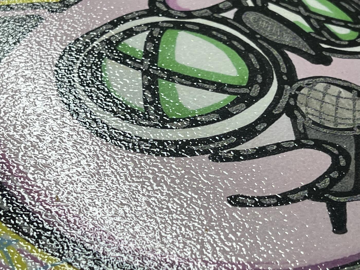 零元拍：歪歪 OWSON 系列作品装饰肌理画《宝可梦～胖丁》，相框尺寸35/35CM。因展品出展，镜框可能有轻微划痕，介意勿拍