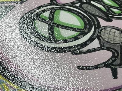 零元拍：歪歪 OWSON 系列作品装饰肌理画《宝可梦～胖丁》，相框尺寸35/35CM。因展品出展，镜框可能有轻微划痕，介意勿拍