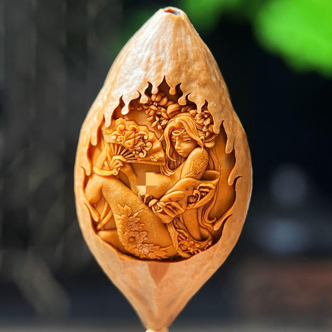 听雨轩（二十）竹雕 核雕专场 美女核雕 2.0