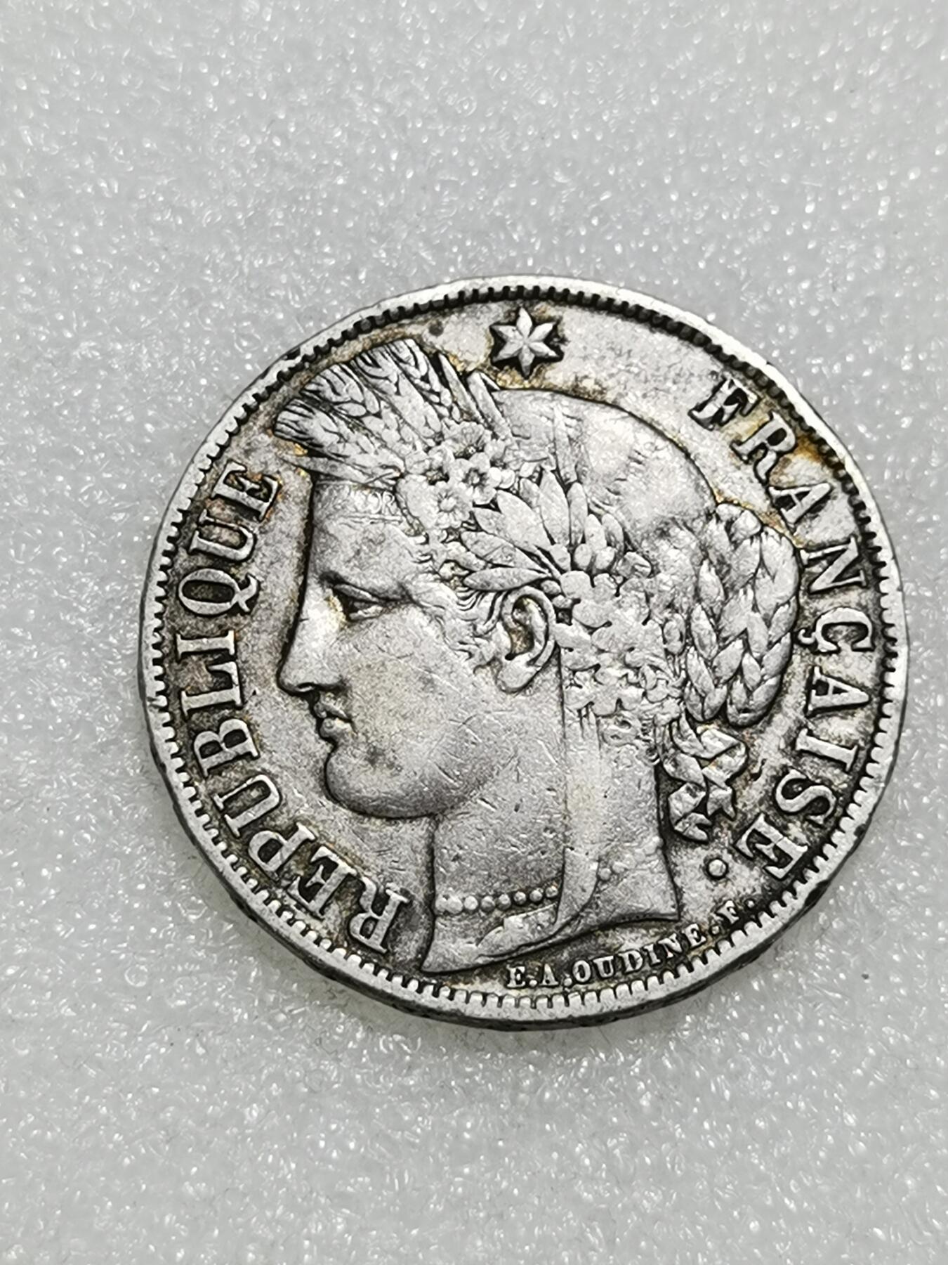 天下钱庄专场欢迎参拍 法国谷物女神5法郎银币