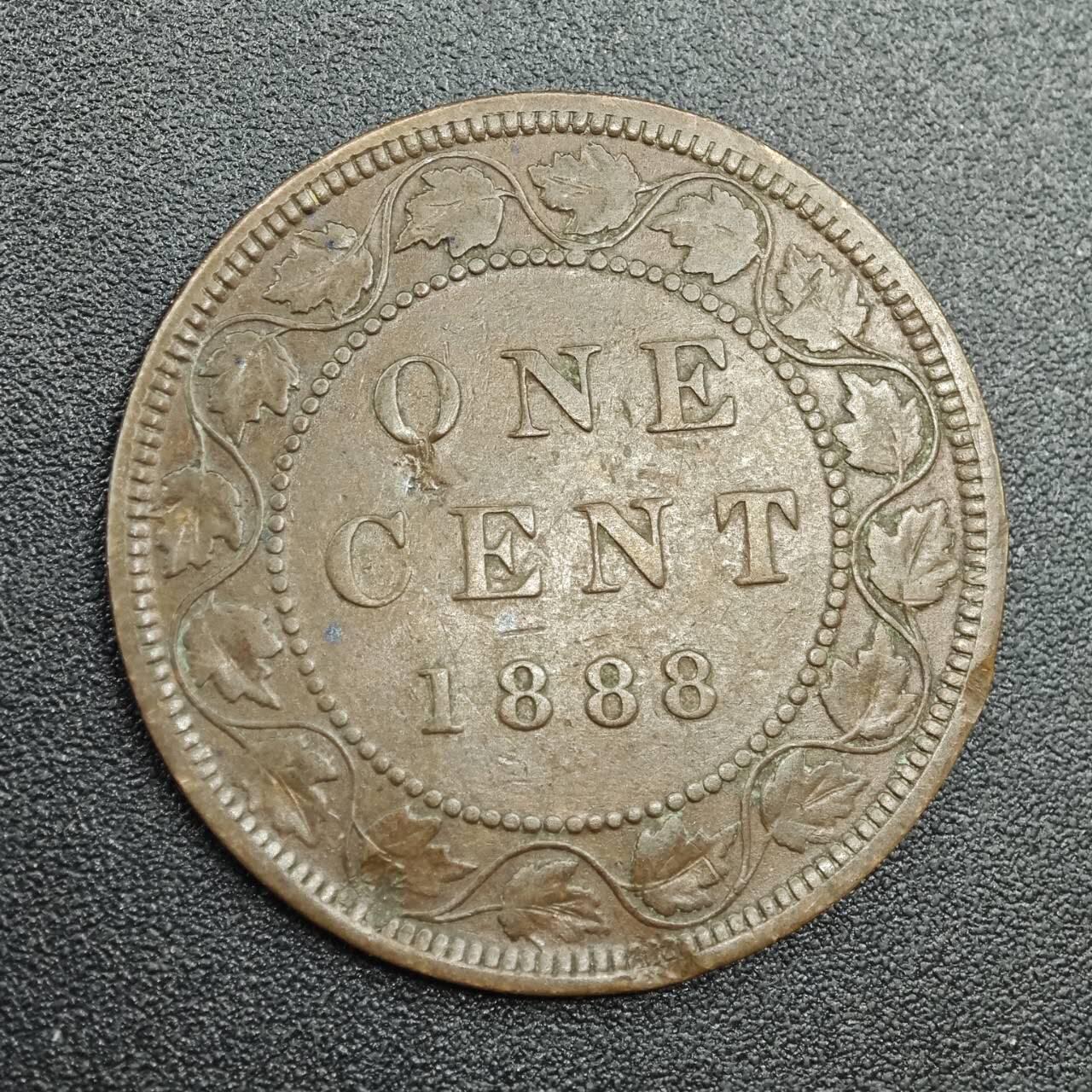 【淘币小摊】实时拍第七百九十拍   散币场   满百包邮可预留二周 每周一统一发货   加拿大1888年维多利亚一分铜币