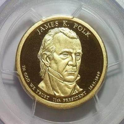 PCGS PR69DC 美国2009年 第11任总统波尔克1元精制币 原光 - PCGS PR69DC 美国2009年 第11任总统波尔克1元精制币 原光