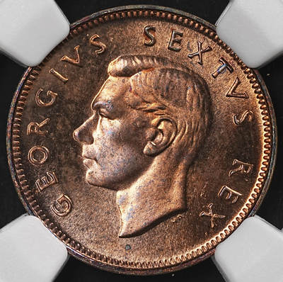 修遠堂世界钱币第九十二期 - NGC PF65RB 1952年南非1/4便士精制铜币 