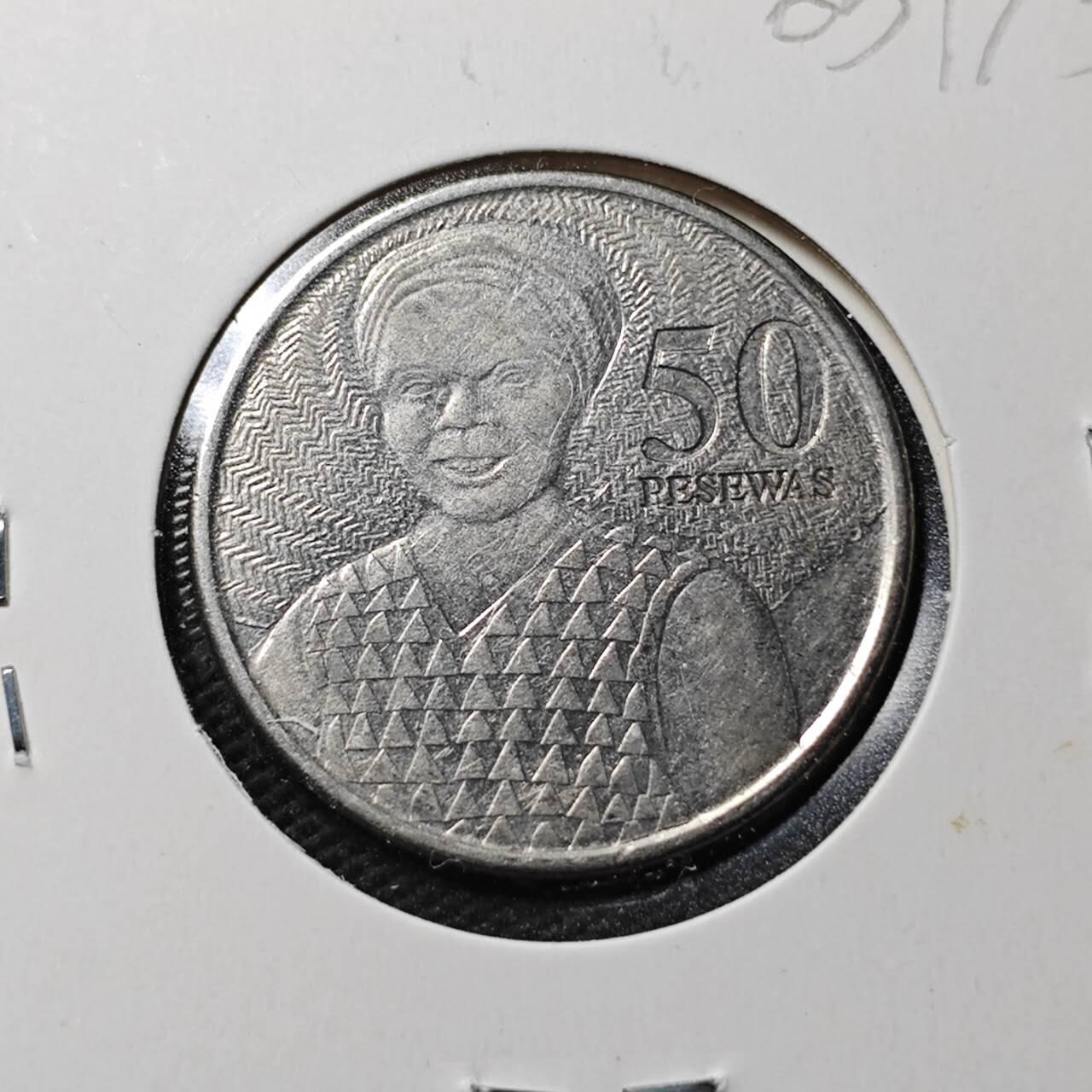 KK钱币收藏小铺  第365场  2月预留时间 周末发货  加纳50分