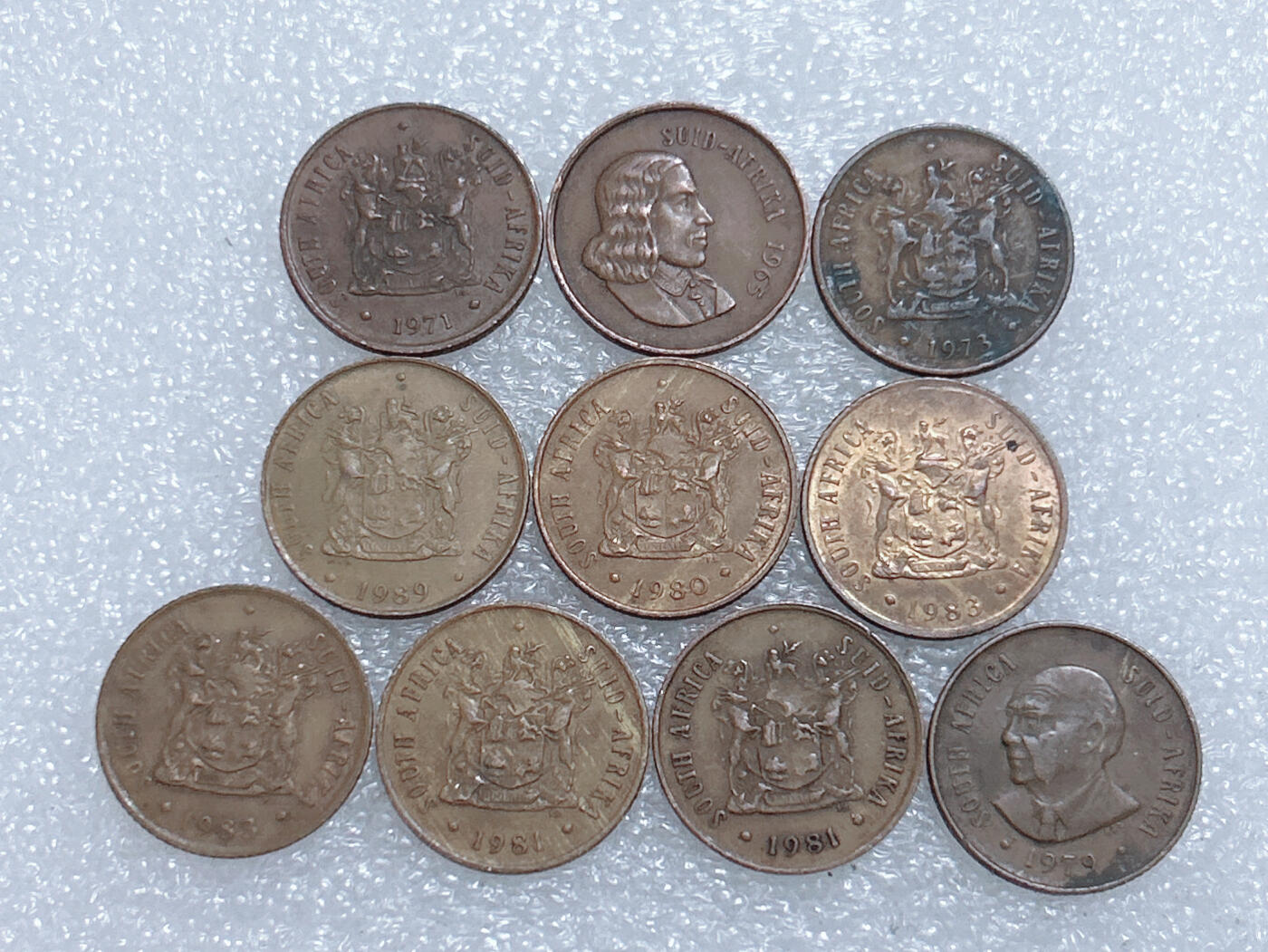 第一海外回流一元起拍收藏 散集专场  第263期 南非2分硬币 10枚 三个版本