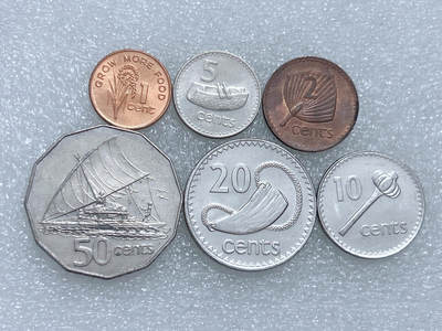 第一海外回流一元起拍收藏 散集专场  第263期 - 斐济硬币 6枚 带光好品