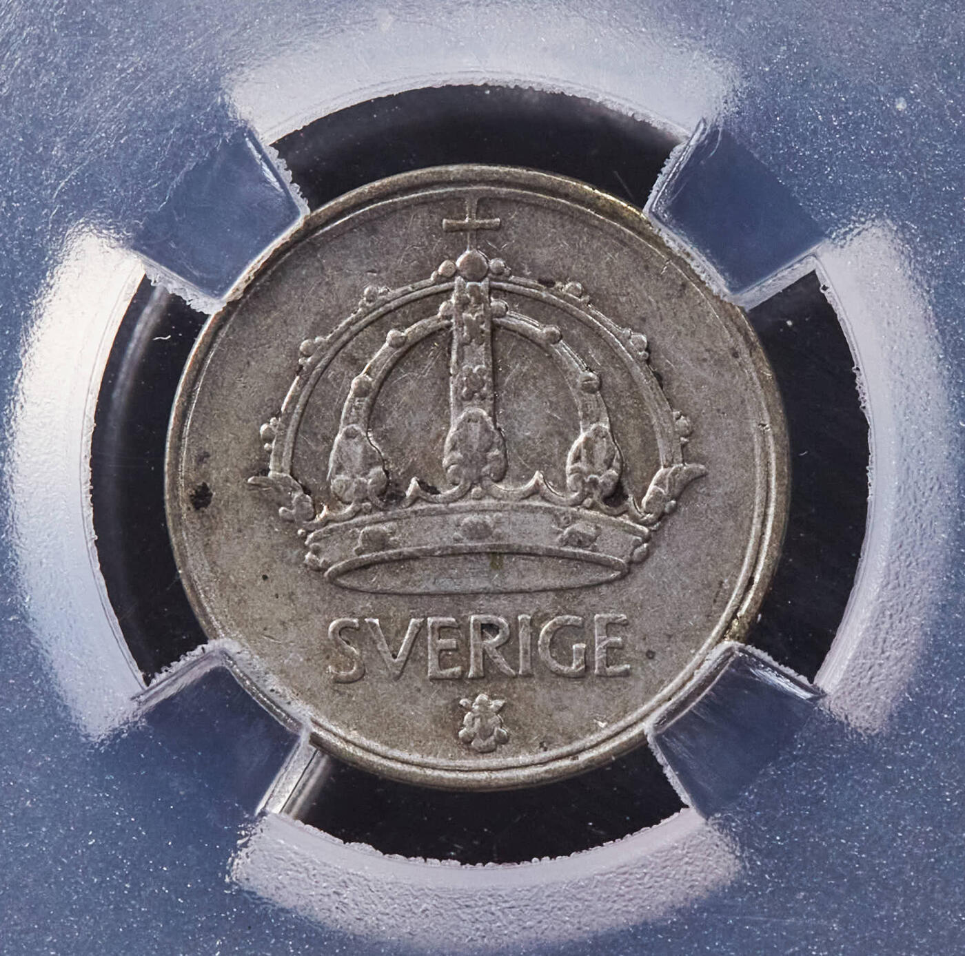 【俄甄集藏】2025年(044)11-12星期三晚 19:30 全场包邮 瑞典1949年10欧尔银币，TQG AU53；瑞典1961年25欧尔银币，TQG XF40，两枚一组