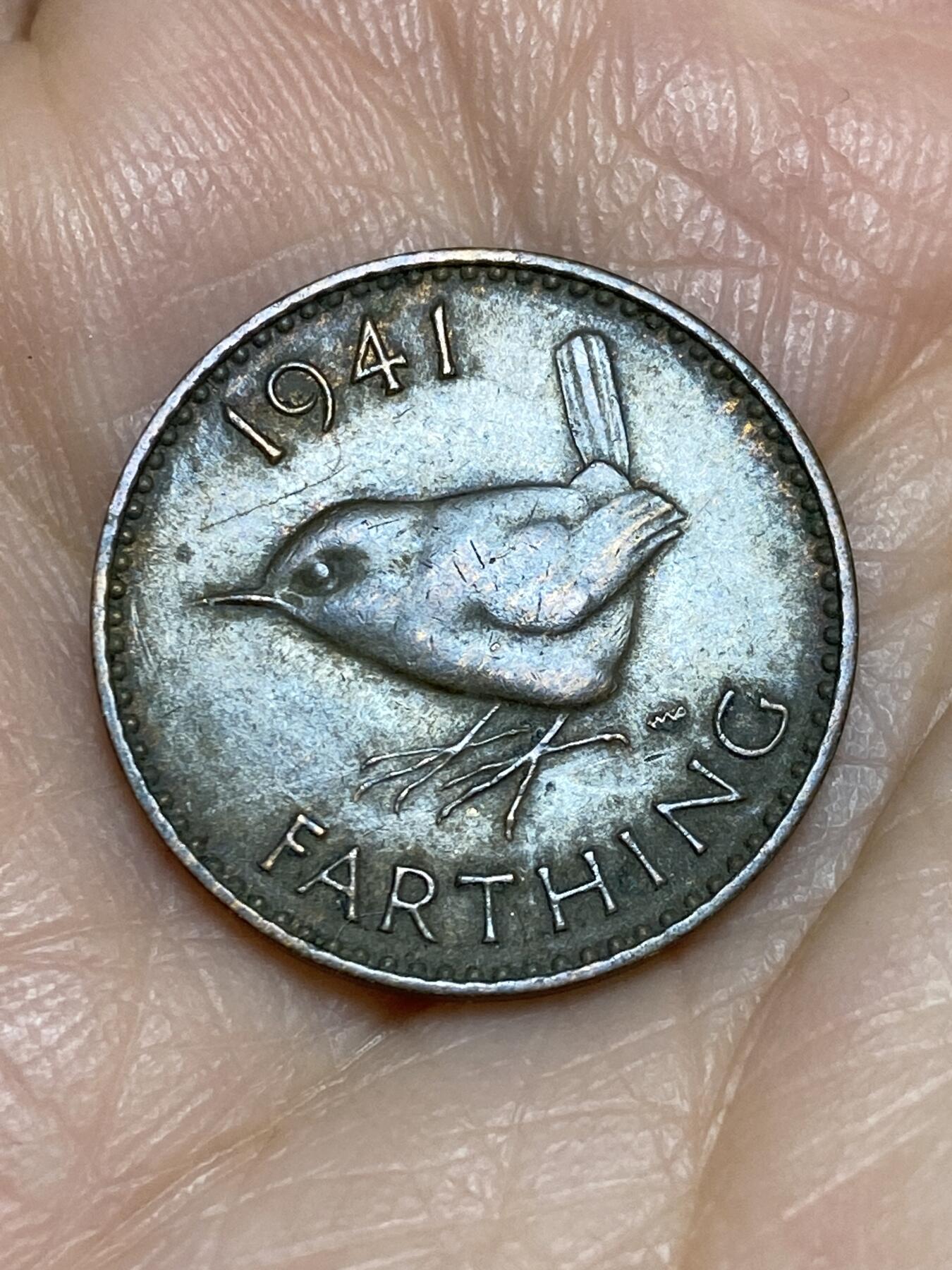 2025年第一百二十五场(总第一百五十一场）外国好品散币(免佣金) 英国🇬🇧1941年1法新(乔治六世第一版)