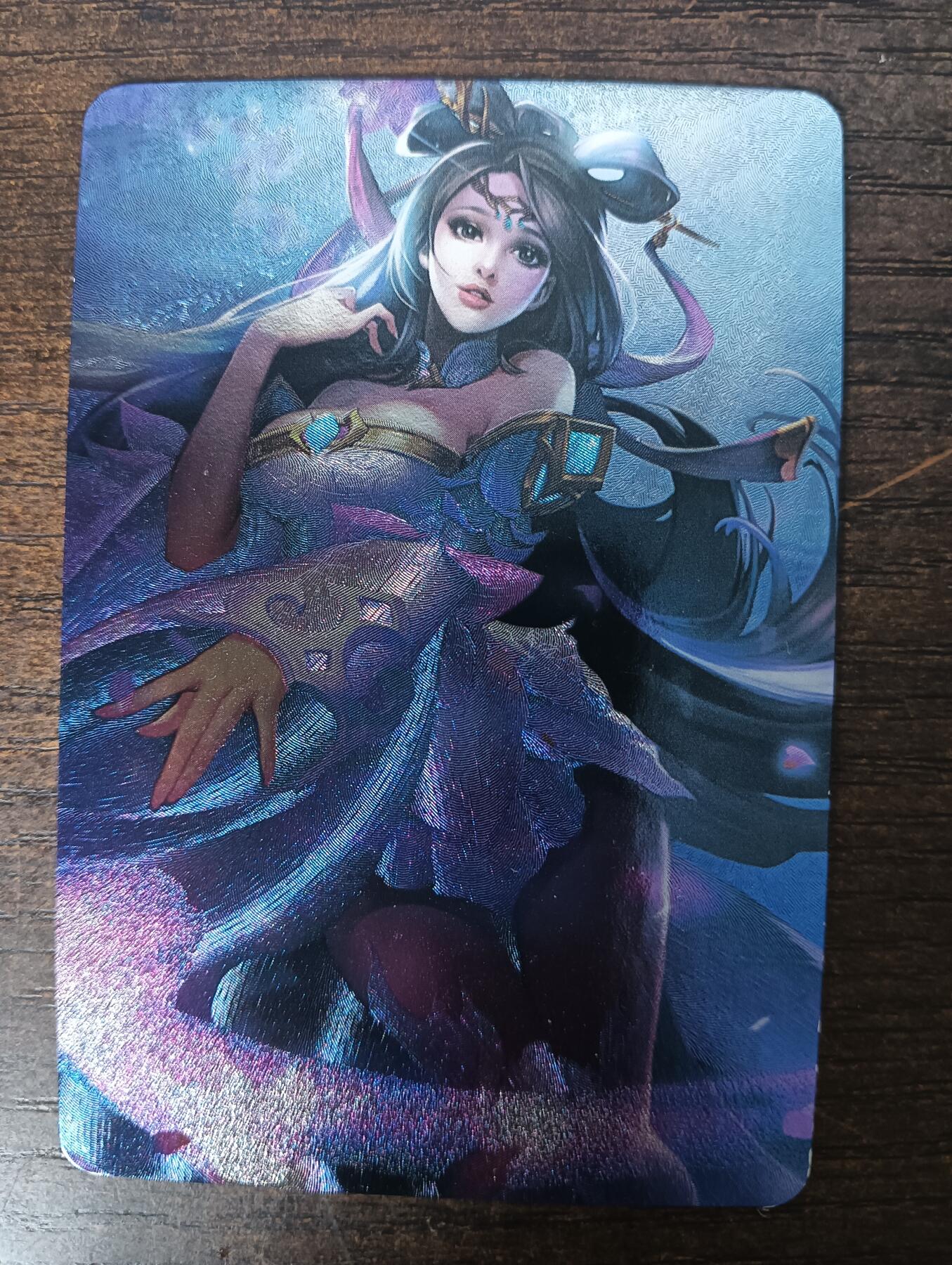 花开卡拍第46期（11月9号周日截拍，品控勿拍!!!拍品不寄存，运费5元，自制卡难免瑕疵，可能存在轻微撞角爆边等出厂瑕疵，品控介意勿拍！） 王者荣耀 貂蝉 1张 粗闪