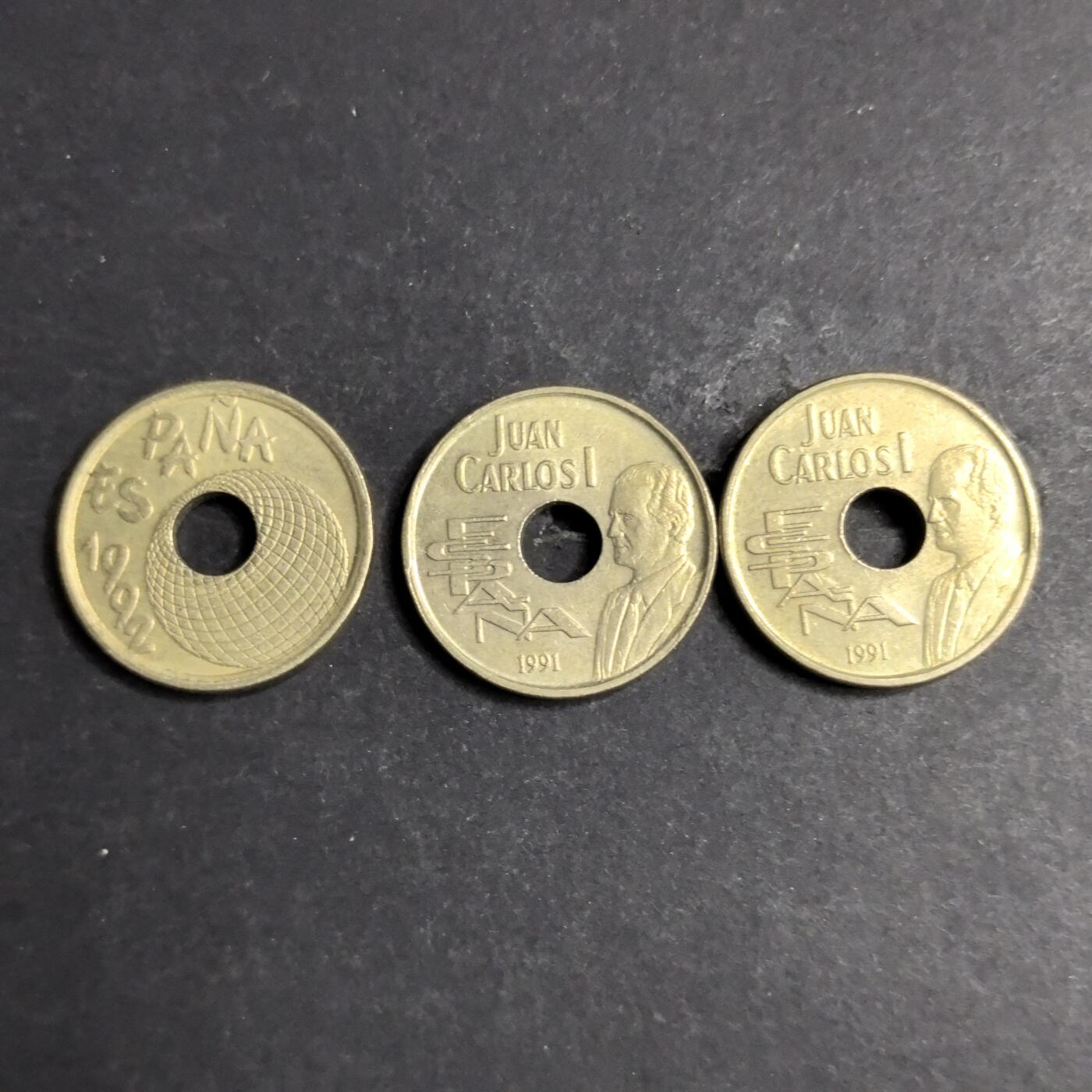 各国硬币第6期 无佣金 西班牙25比赛塔3个