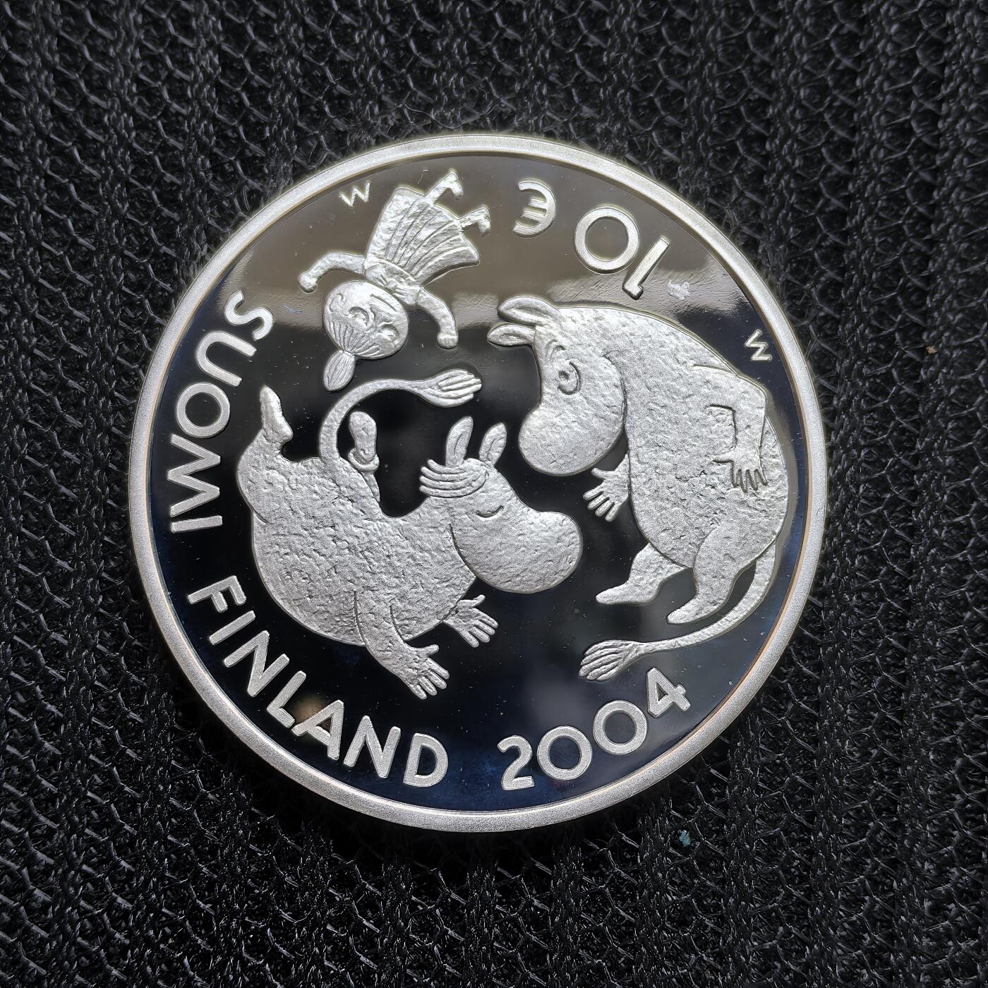 道一币馆币章第一百五十四场 芬兰2004年小说家托芙·杨松诞辰90周年10欧元精制银币  27.4g 925S 70000