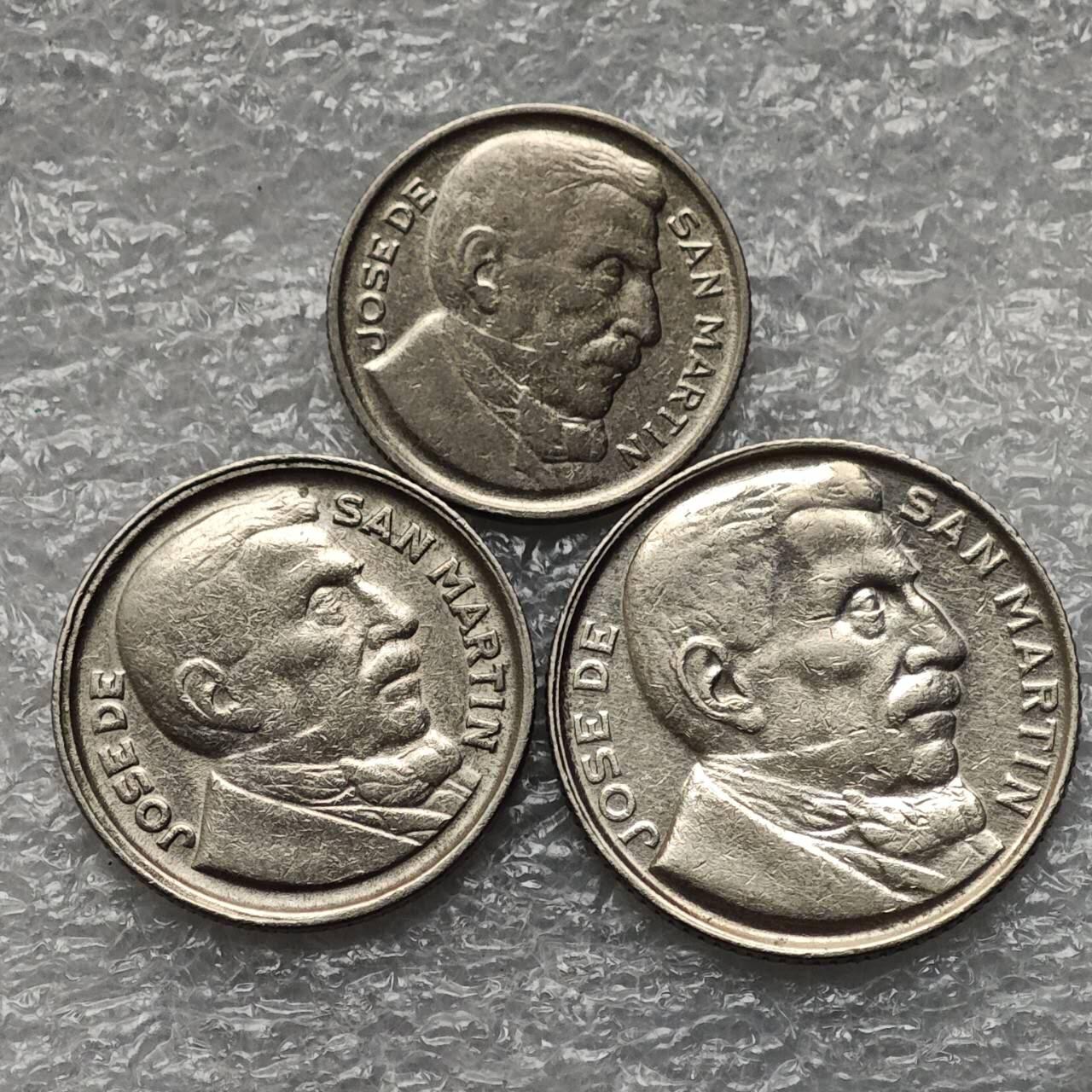 【淘币小摊】限时拍第七百九十五拍  葡属印度爪哇波兰阿根廷专场  满百包邮可预留两周  周一统一发货  阿根廷1950年5-20分3枚齿边铜镍纪念版