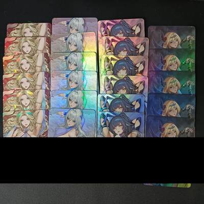 花开卡拍第46期（11月9号周日截拍，品控勿拍!!!拍品不寄存，运费5元，自制卡难免瑕疵，可能存在轻微撞角爆边等出厂瑕疵，品控介意勿拍！） - 抱枕卡四角色折光彩闪六宫