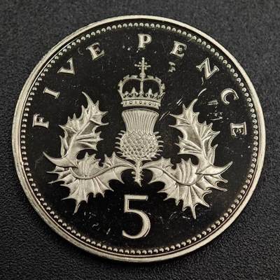 【淘币小摊】实时拍第七百九十一拍   散币纸币套币场   满百包邮可预留二周 每周一统一发货   - 英国1989年5便士精制镍币