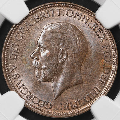 修遠堂世界钱币第九十二期 - NGC MS64BN 1928年英国1/2便士