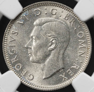 修遠堂世界钱币第九十二期 - NGC MS63 1945年英国1先令银币