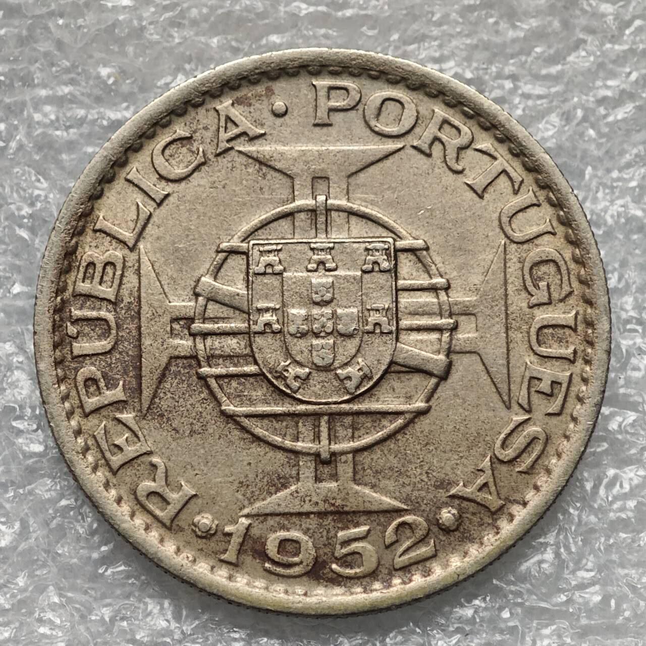 【淘币小摊】限时拍第七百九十五拍  葡属印度爪哇波兰阿根廷专场  满百包邮可预留两周  周一统一发货  葡属印度1952年1卢比镍币发行量100万枚好品相 km29