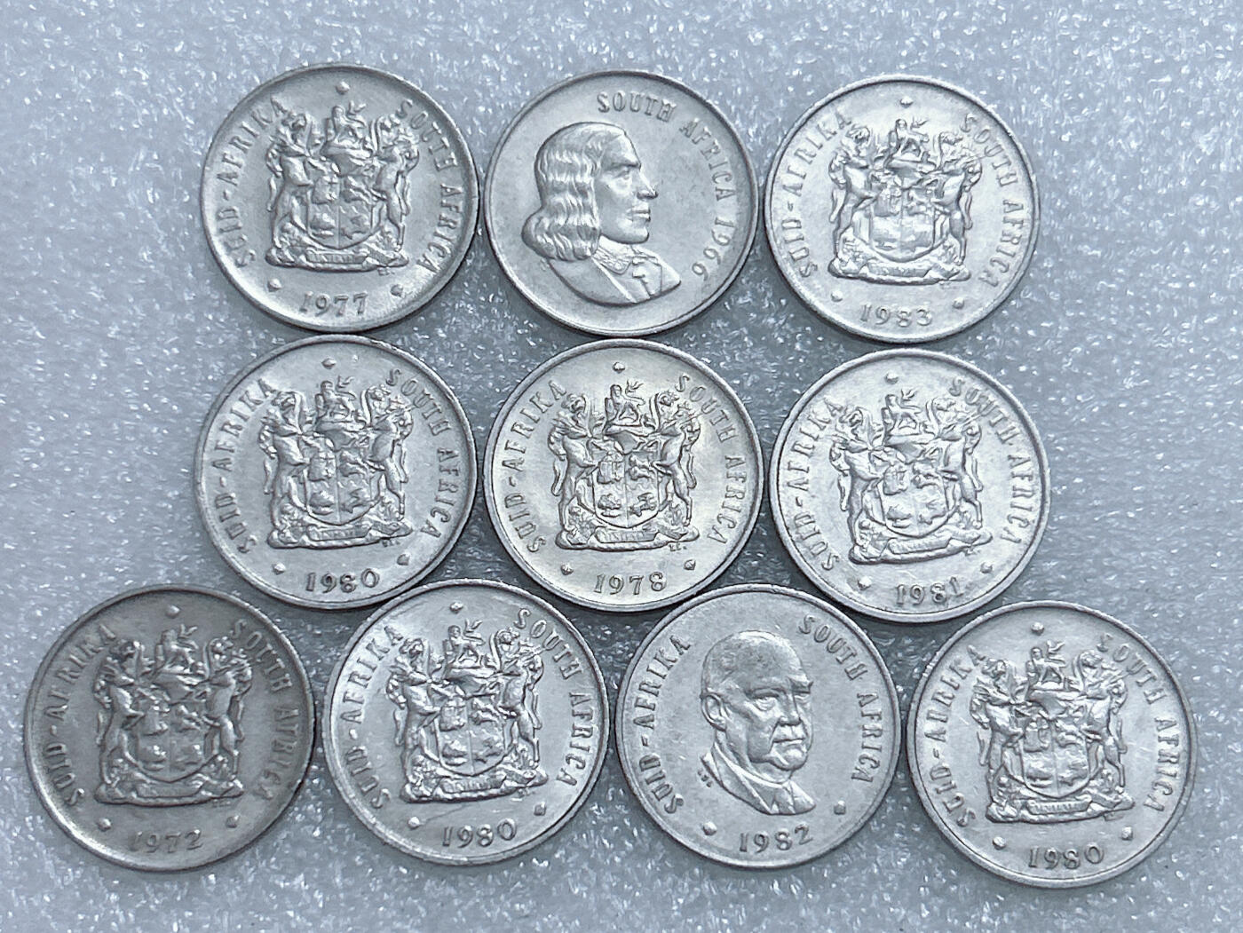 第一海外回流一元起拍收藏 散集专场  第263期 南非20分硬币10枚 三个版本 原光美品