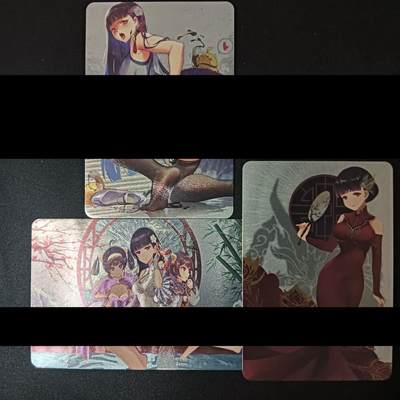 花开卡拍第46期（11月9号周日截拍，品控勿拍!!!拍品不寄存，运费5元，自制卡难免瑕疵，可能存在轻微撞角爆边等出厂瑕疵，品控介意勿拍！） - 宁缺卡牌 碧蓝航线 逸仙 3张 粗闪