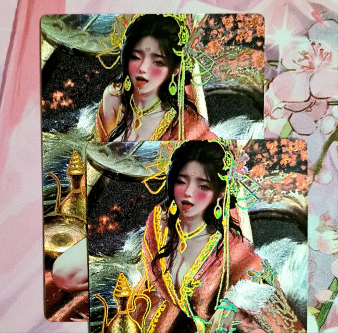 龙虎卡牌第六二场 百里霸场 （无佣金，周六结拍，欢迎送拍） 幻彩半粗2张 星宿文创 媚玄鉴 妲己一对