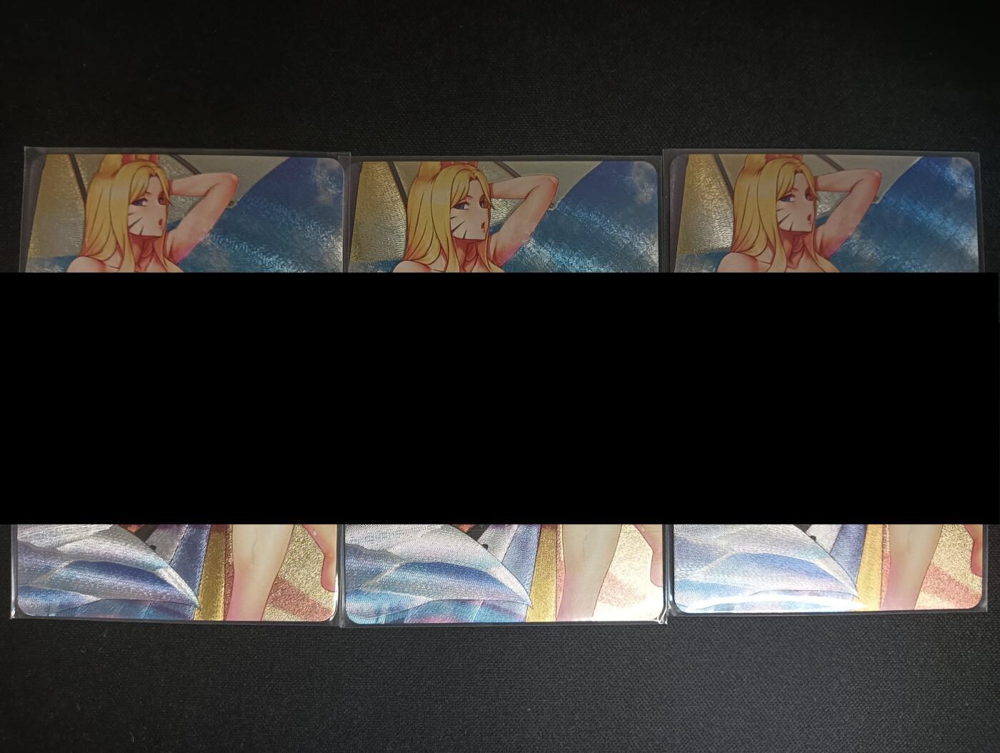 花开卡拍第46期（11月9号周日截拍，品控勿拍!!!拍品不寄存，运费5元，自制卡难免瑕疵，可能存在轻微撞角爆边等出厂瑕疵，品控介意勿拍！） 海边粗闪艺术卡 粗闪3张